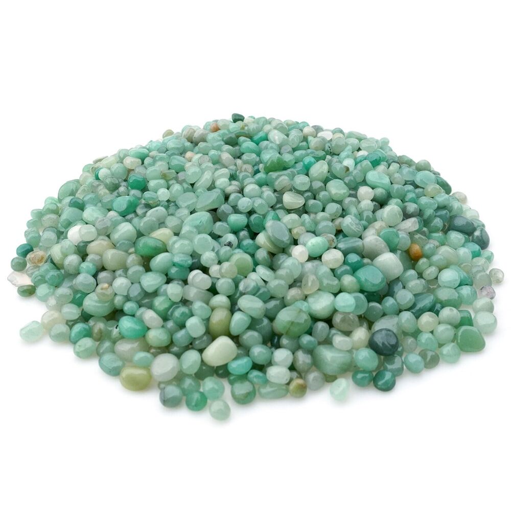7190 Tumbled Polished Crystal Stone Green Aventurine Chips 3Lb Vase Filler